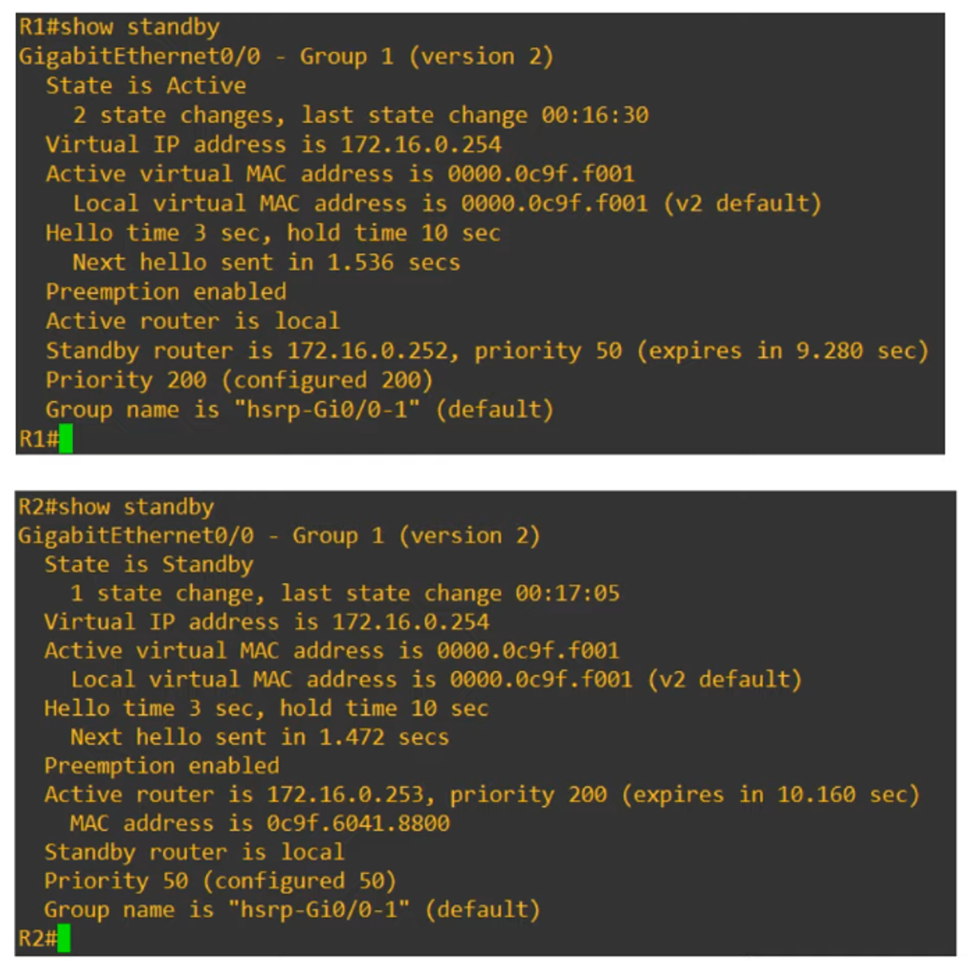 show standby Command Output