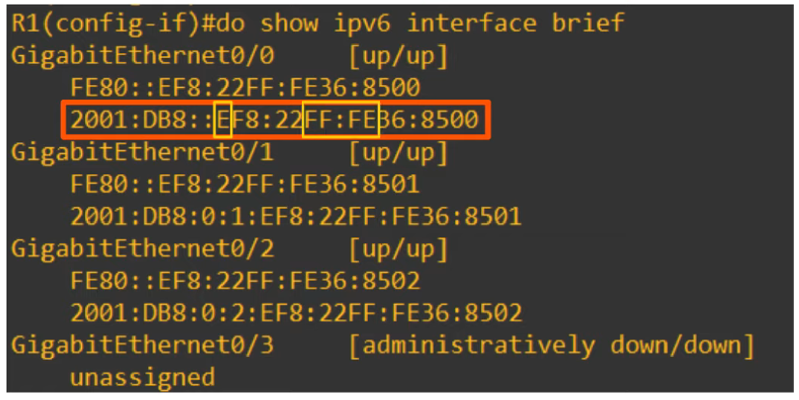 Final IPv6 Configuration