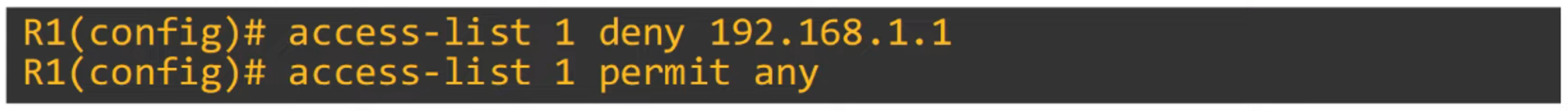 Example of Numbered ACL