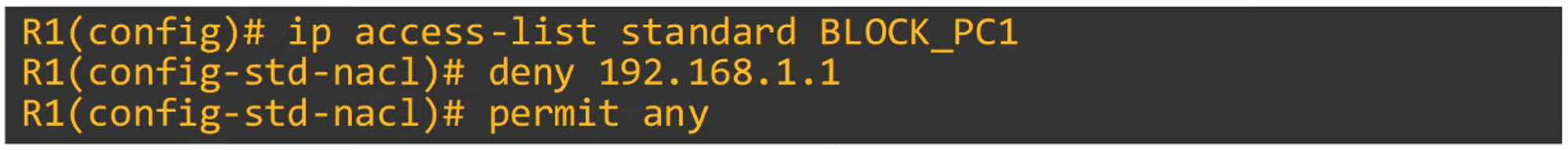 Example of Named ACL