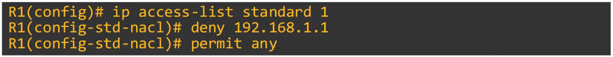 Modern Numbered ACL Configuration Example