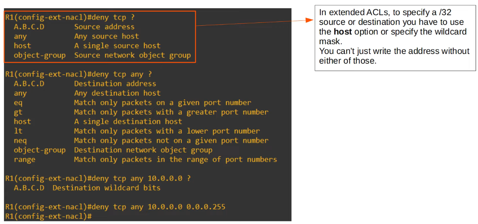 Source and Destination Matching Example