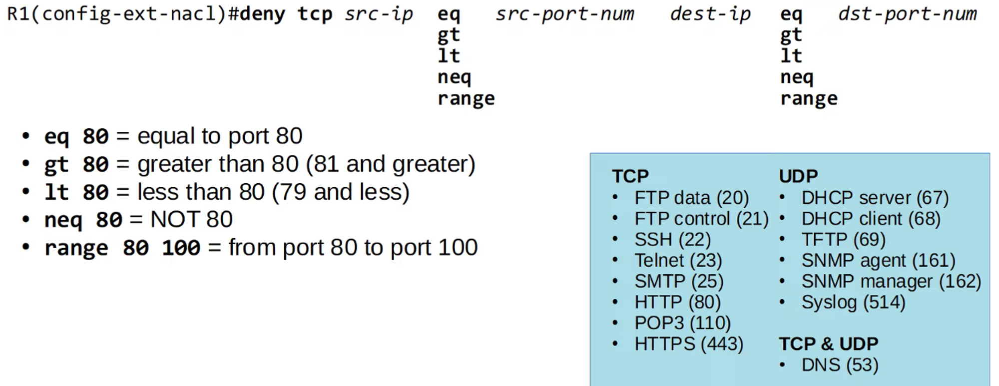 Comparators for Port Matching
